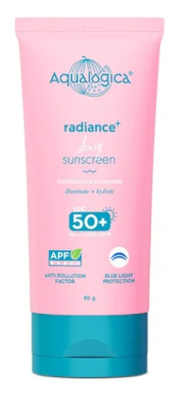Aqualogica Radiance+ Dewy Sunscreen In-vivo Tested With Watermelon & Niacinamide With SPF 50 & Pa++++ -
