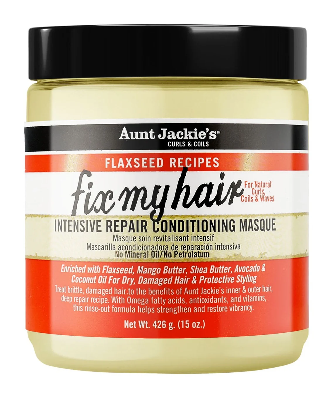 Mặt nạ tóc Aunt Jackie's Flaxseed Recipes Fix My Hair Intensive Repair Conditioning Masque