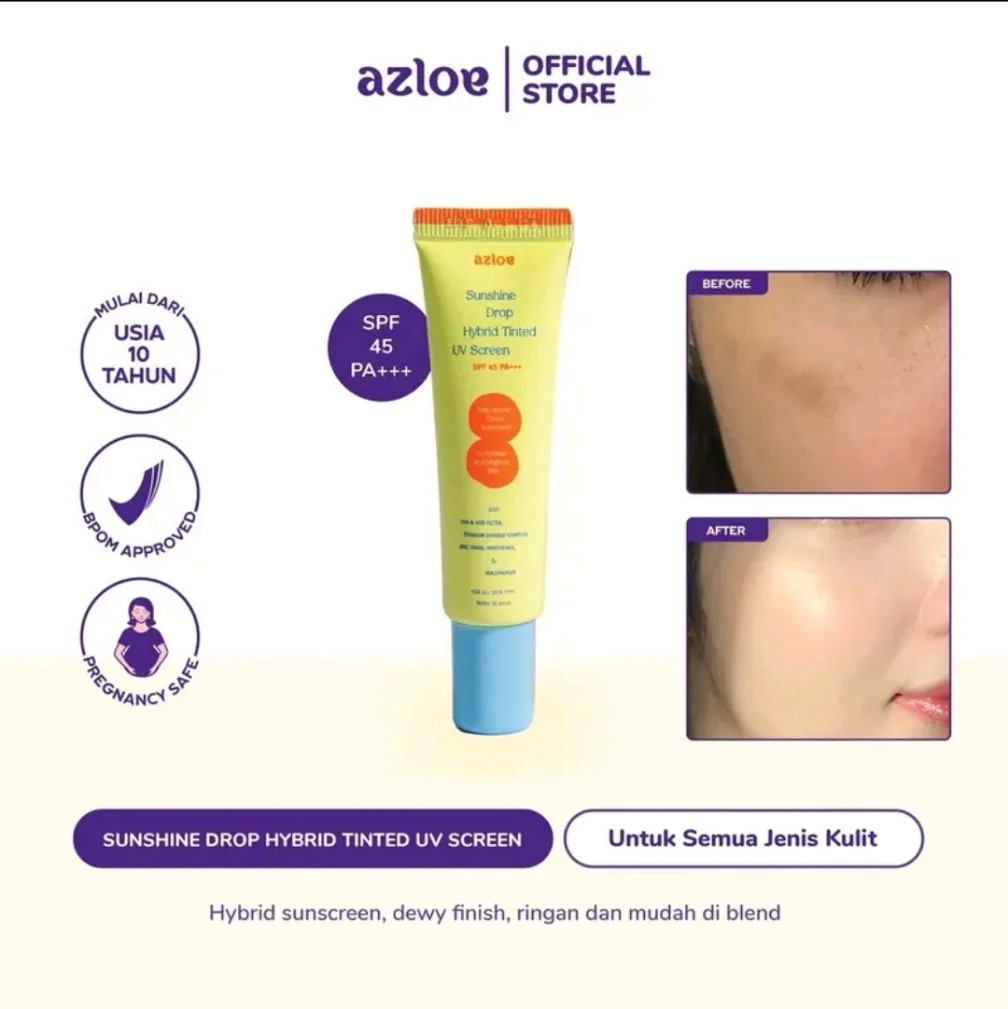 Azloe Sunshine Drop Hybrid Tinted UV Screen SPF 45 Pa+++