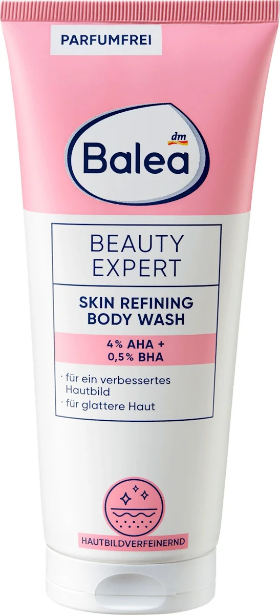 Sữa tắm tẩy da chết hóa học Balea Duschgel Beauty Expert Skin Refining