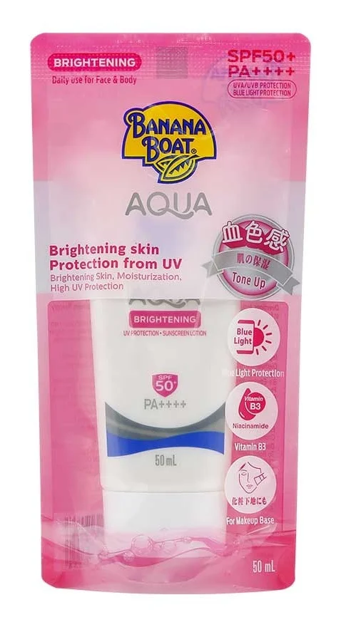 Banana Boat Aqua Brightening UV Protection Sunscreen Lotion SPF50+ Pa++++