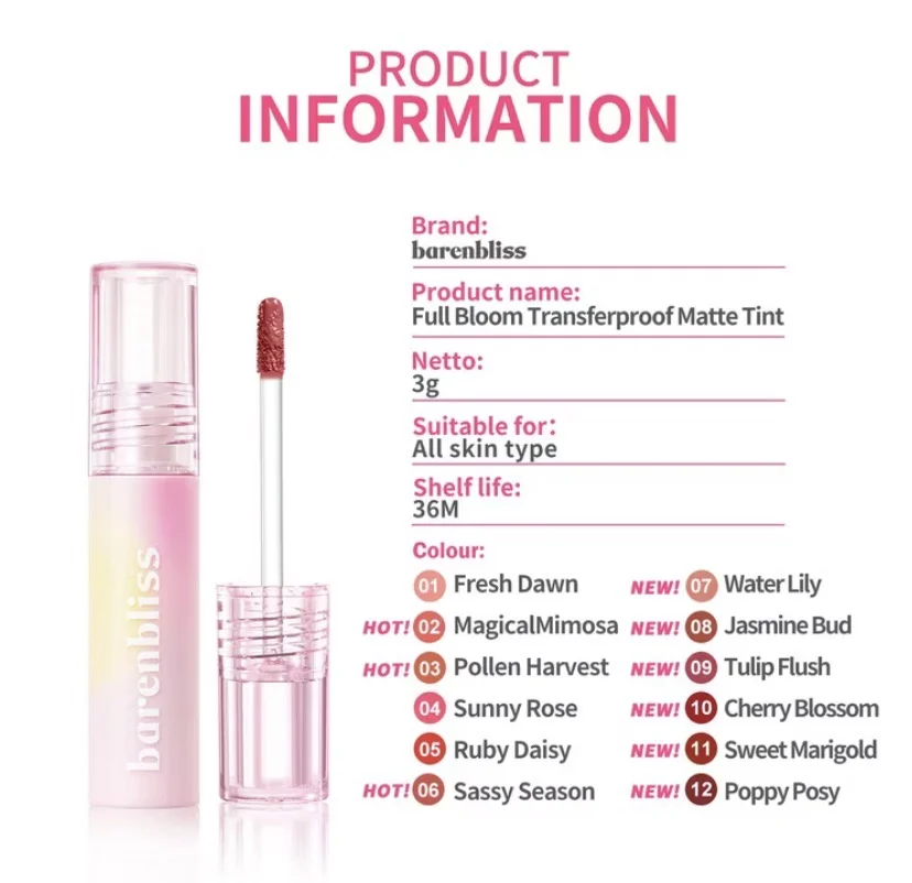 Barenbliss ￼barenbliss Bnb Bloomatte Full Bloom Lip Tint