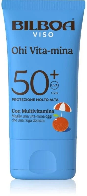 Bilboa Ohi Vita-mina Crema Viso SPF 50+, Con Multivitamina