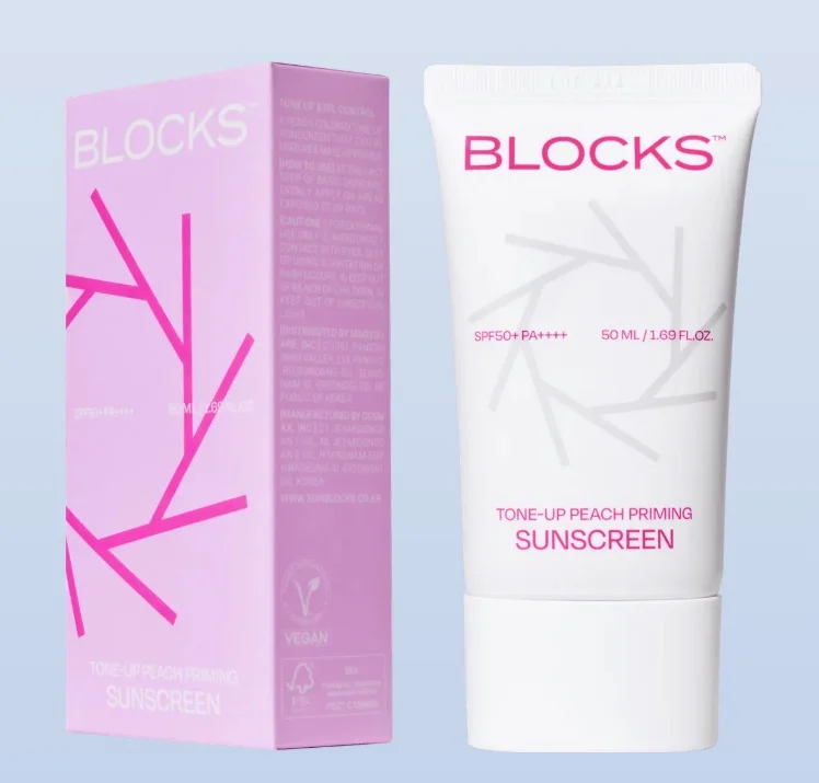 Blocks Tone-up Peach Priming Sunscreen SPF50+ Pa++++