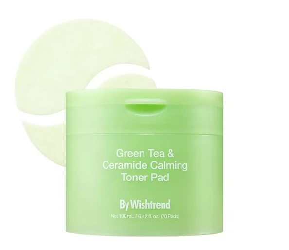 By Wishtrend Green Tea And Ceramide Calming Toner Pad