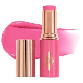 Phấn má hồng Charlotte Tilbury Unreal Lip + Cheek Glow Blush Stick With Hyaluronic Acid
