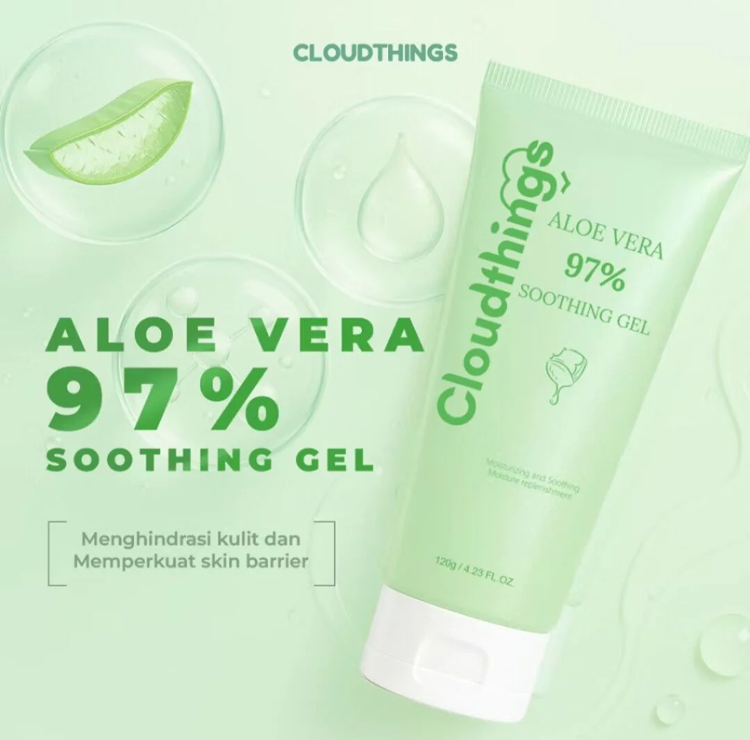 Gel dưỡng ẩm đa năng cho mặt, cơ thể và tóc Cloudthings Aloe Vera 97% Soothing Gel