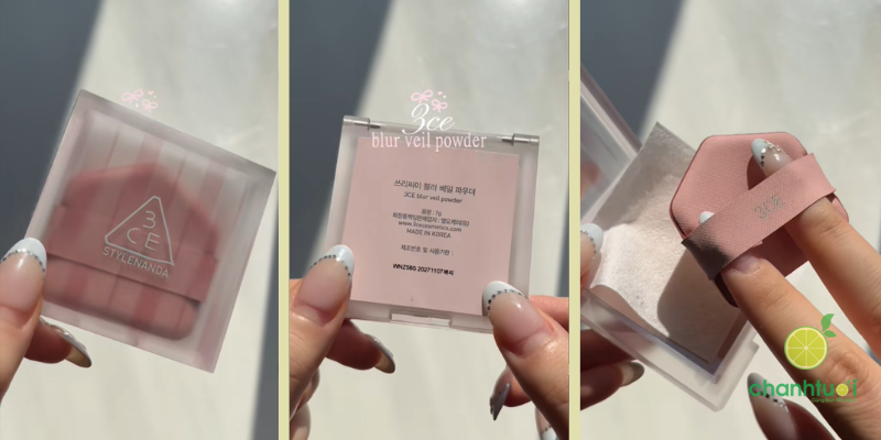 3CE Blur Veil Powder thiết kế