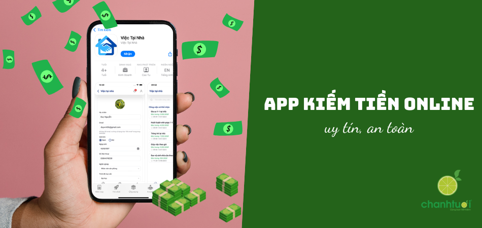 10+ App kiếm tiền online uy tín: Không lừa đảo, dễ làm
