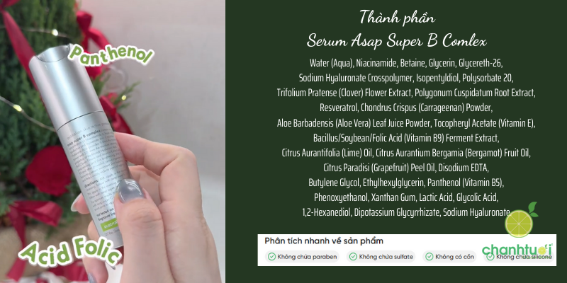 Asap Super B Complex thành phần