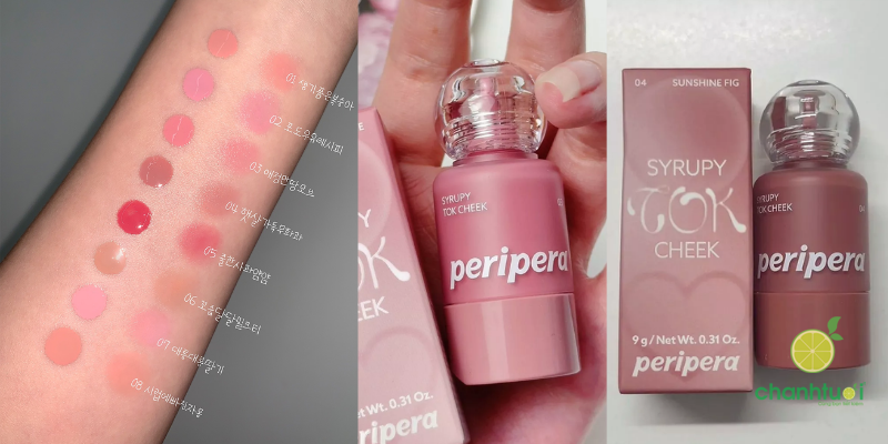 bảng màu má hồng kem Peripera