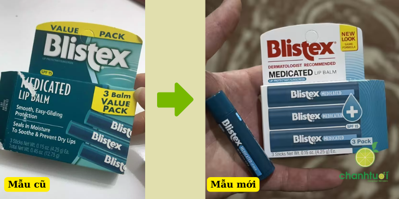 blistex medicated lip balm đổi mẫu
