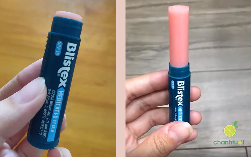 blistex medicated lip balm kết cấu 