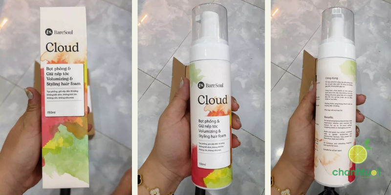 Bọt xịt phồng và giữ nếp tóc BareSoul 04