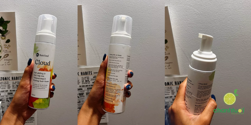 Bọt xịt phồng và giữ nếp tóc BareSoul 05