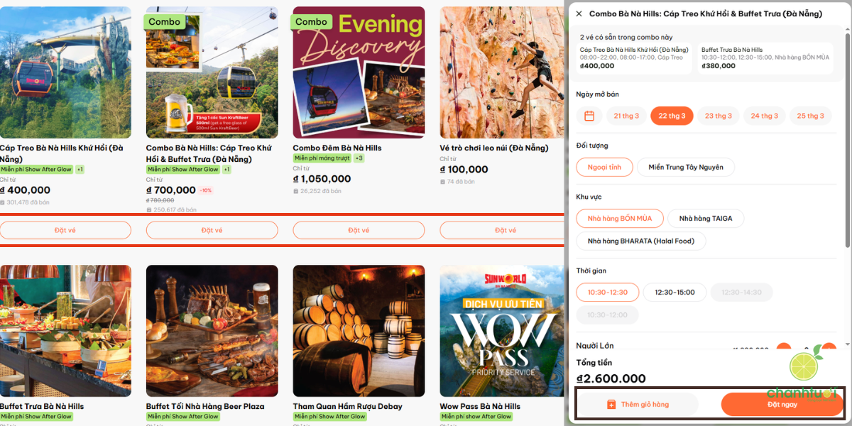 cách đặt vé sunworld online 3