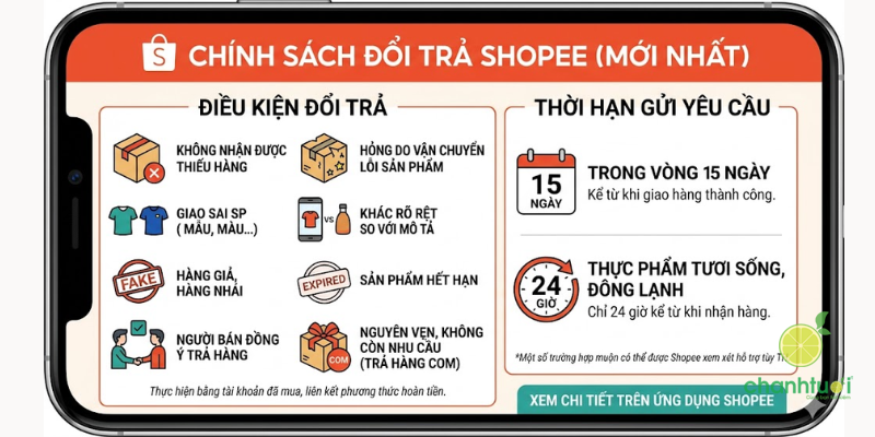 cách đổi trả hàng shopee 1