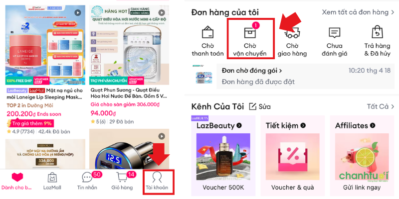 cách hủy đơn hàng trên lazada 1