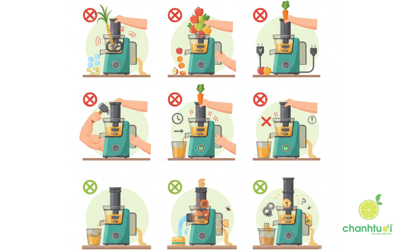 cách sử dụng máy ép chậm 3