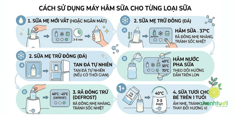 cách sử dụng máy hâm sữa 3
