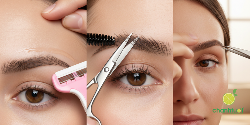 cách tỉa lông mày 3