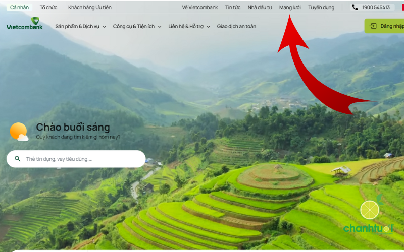cách tìm chi nhánh ngân hàng 3