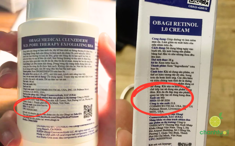 check hạn sử dụng Obagi 2