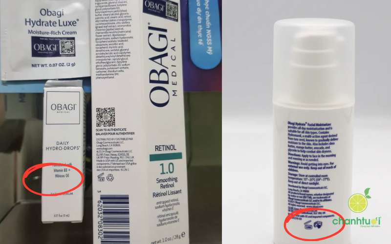 check hạn sử dụng Obagi mở nắp