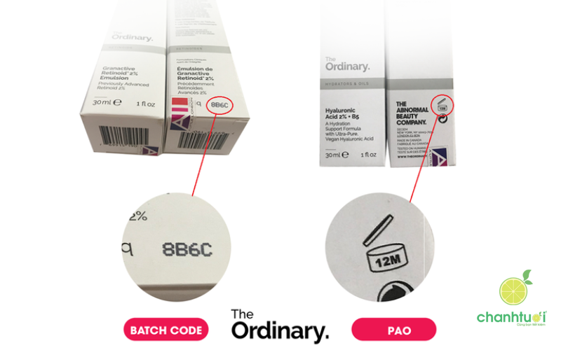 check hạn sử dụng the ordinary 1