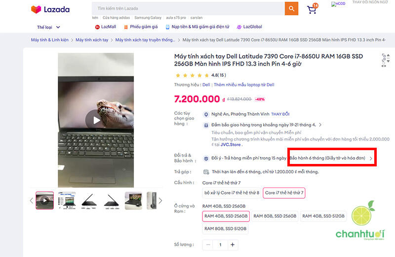 chính sách bảo hành lazada 1