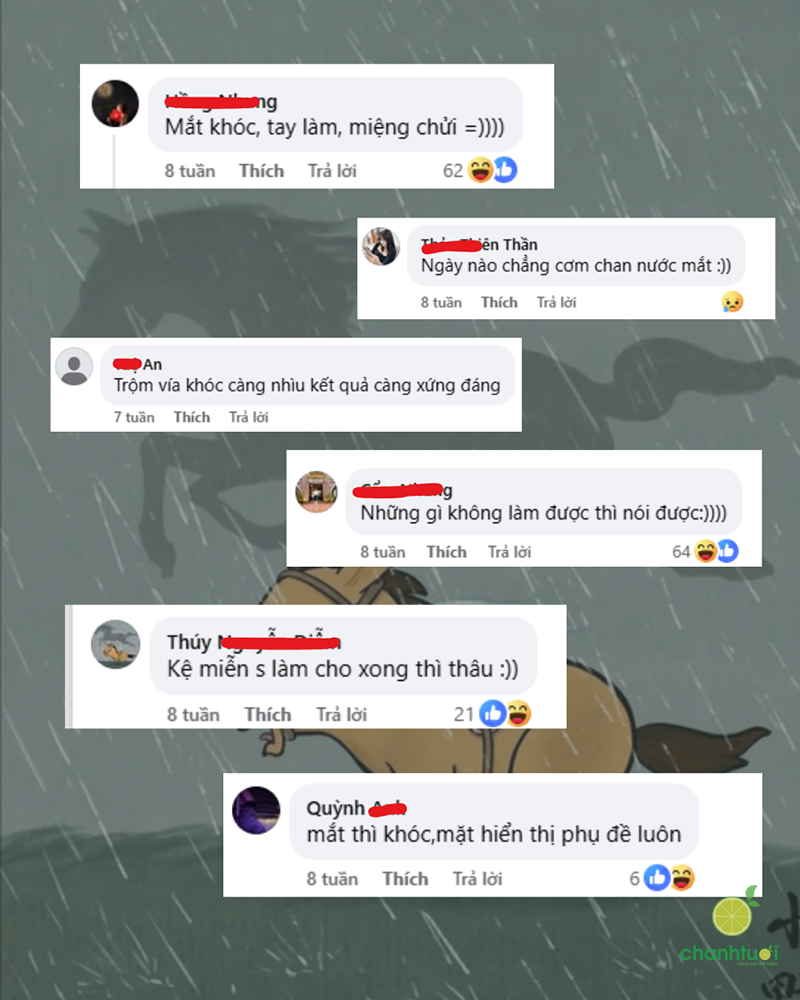 chú ngựa vừa chạy vừa khóc