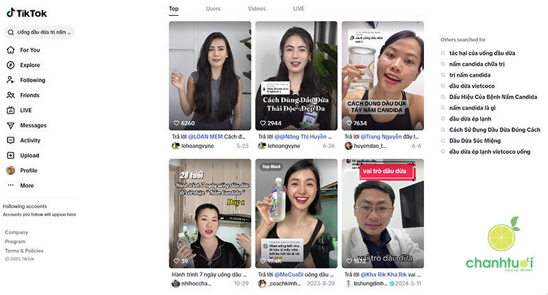 có nên uống dầu dừa trị nấm Candida