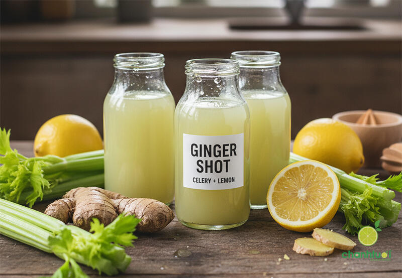 công thức ginger shot cần tây