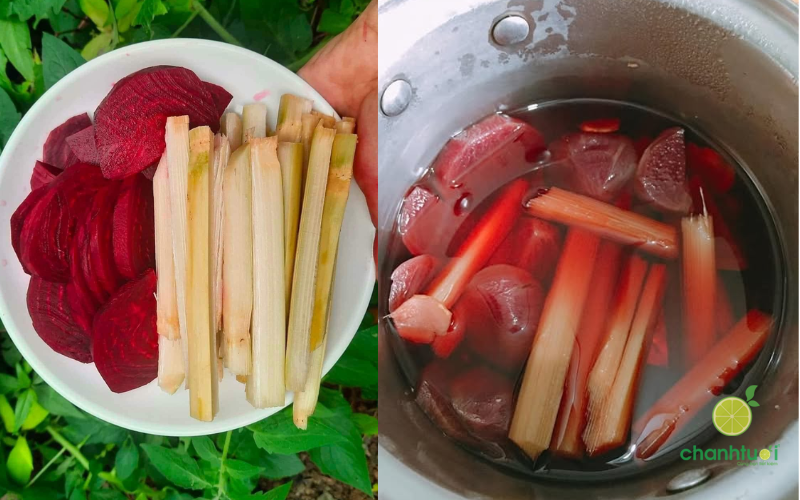 củ dền nấu mía 3