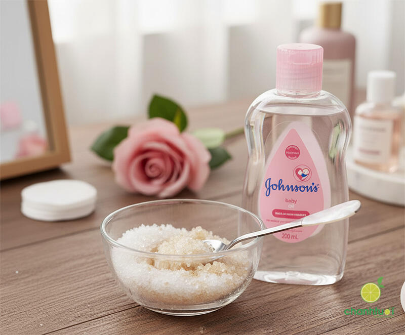 Dầu em bé có tác dụng gì trong làm đẹp tẩy da chết