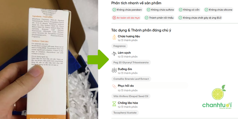 dầu tẩy trang clinicos thành phần
