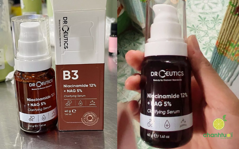 DrCeutics Niacinamide 12 NAG 5 review thiết kế bản mới