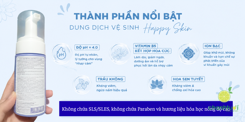 dung dịch vệ sinh happy skin 4