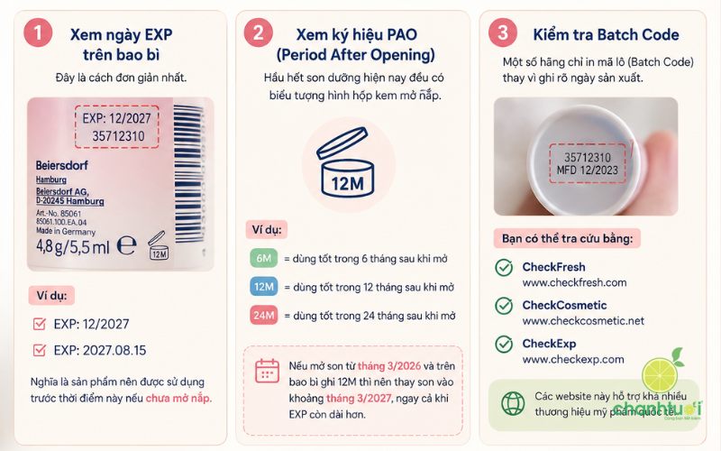 hạn sử dụng của son dưỡng 1