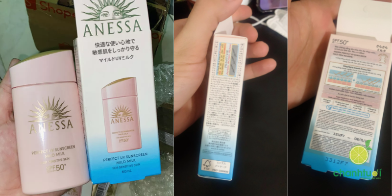 kem chống nắng anessa milk mild cho da
