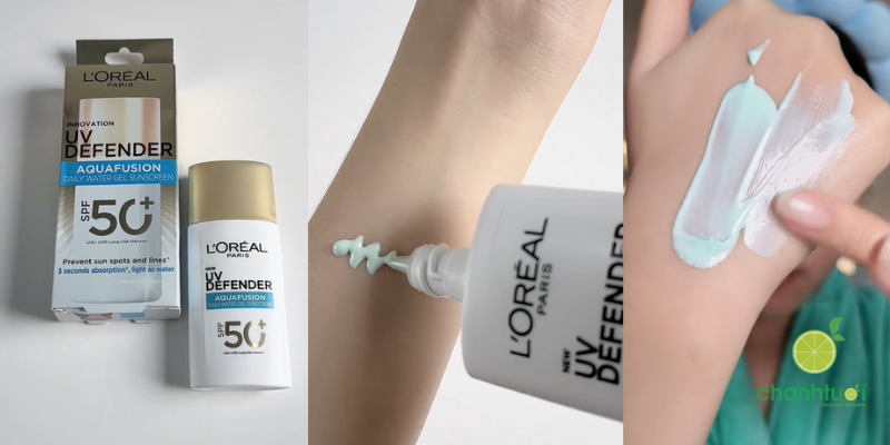 kem chống nắng l'oreal vạch xanh kết cấu
