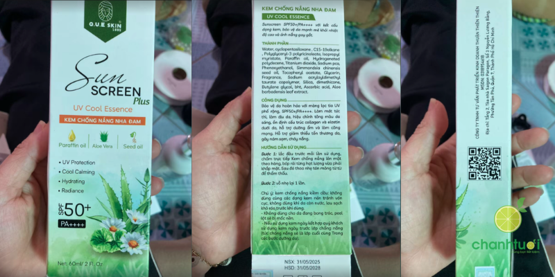 kem chống nắng quê skin 1