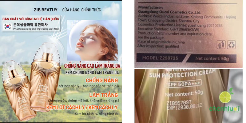 kem chống nắng zib 3