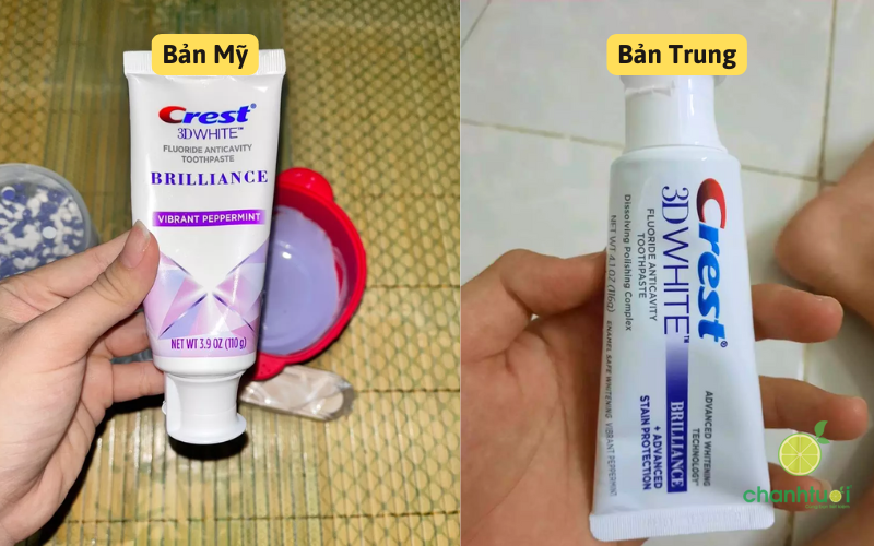 kem đánh răng Crest 3d White Brilliance phân loại