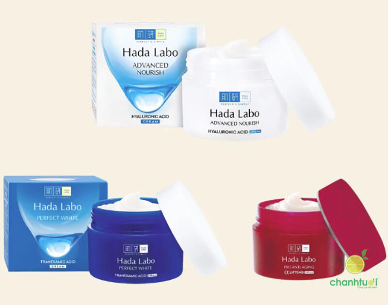kem dưỡng ẩm hada labo có mấy loại
