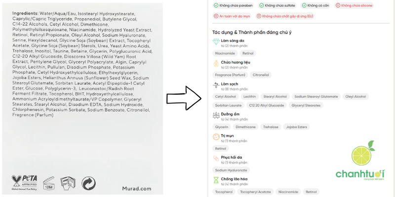 kem dưỡng retinol murad 5