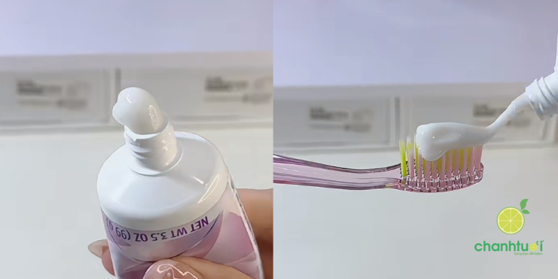 kết cấu kem đánh răng Crest 3d White Brilliance