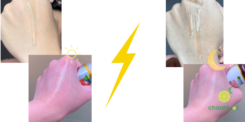 kết cấu serum vitamin C Garnier