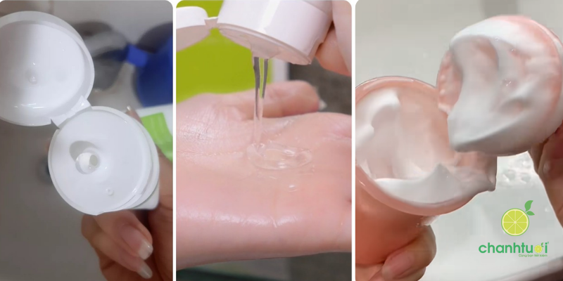 kết cấu sữa rửa mặt ylee