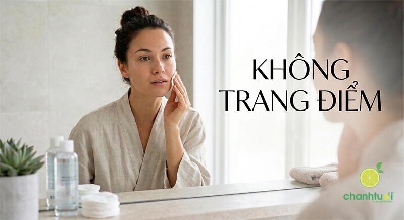 không trang điểm có cần tẩy trang không 3